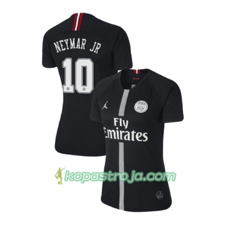 Billiga Fotbollströjor Paris Saint-Germain Neymar JR 10 Jodan Svart Dam Tredje tröja 2018/19 Kortärmad